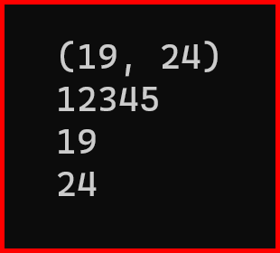 Picture showing the output of span, group, start and end function